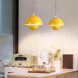 WQCSH Minimaliste Lampe suspendue Créativité Simplicité Design Bourgeons Fleurs Style Moderne Restaurant Lampe Chevet La Cuisine Bureaux La Boutique Le Bar Base E27 Nouveau Modèle Suspension-Jaune