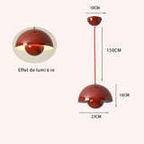 TOKTOP Suspension Luminaire Intérieur, Lustre Salon Moderne Créativité, Lampe Suspendue E27 Rouge Plafonnier pour Chambre Cuisine Salle à Manger