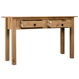 vidaXL Pin Massif Table Console Table d'Entrée Table de Salon Table de Couloir avec 2 Tiroirs Rangement Maison Intérieur 110x40x72 cm