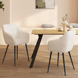 IDMarket - Lot de 2 chaises de Salle à Manger, fauteuils de Table Shelia en Tissu Bouclette