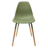 Toilinux.com Lot de 4 Chaises scandinave Phenix en polypropylène et métal - Vert
