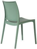 CLP Lot de 2 chaises de Jardin Meton, empilables en Plastique, faciles à Entretenir, résistantes UV, 150 kg Max, Couleur:Olive