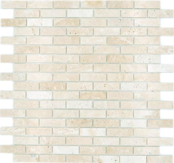 Carrelage mosaïque autocollant composite pierre naturelle travertine beige