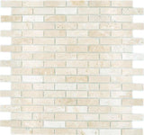 Carrelage mosaïque autocollant composite pierre naturelle travertine beige