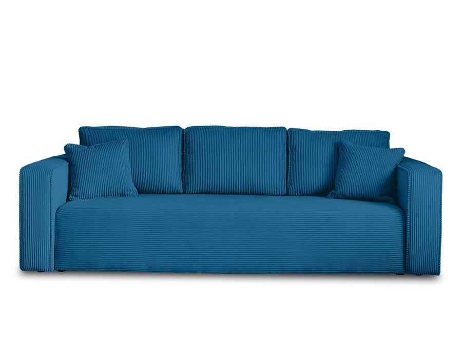 Best Mobilier - Canapé Convertible avec Coffre Topaze en Velours Côtelé - Canapé Lit - Sofa Bleu Ardoise 3 Places - Salon Best Mobilier - Canapé Convertible avec Coffre Topaze en Velours Côtelé - Canapé Lit - Sofa Bleu Ardoise 3 Places - Salon