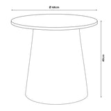 [en.casa] Table Basse Polyvalente Petite Meuble d'Appoint Ronde Design Bout de Canapé Support de Plantes Table de Chevet Moderne pour Salon Chambre Séjour Entrée MDF 40 x 44 cm Blanc