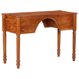 vidaXL Bureau avec Tiroirs, Table d'Écriture avec Poignée, Bureau d'Ordinateur avec Rangement, Décoration de Salon, Bois d'Acacia Solide