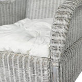 vidaXL Canapé avec Coussin Fauteuil de Salon Chaise de Canapé Salle de Séjour Maison Intérieur Chambre à Coucher Gris Rotin Naturel et Lin