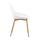 LafeuR Lot de 6 chaises de jardin avec table rectangulaire 110 x 70 cm, pour terrasse, balcon, salon de jardin pour 6 personnes (table à manger blanche + 6 chaises blanches)