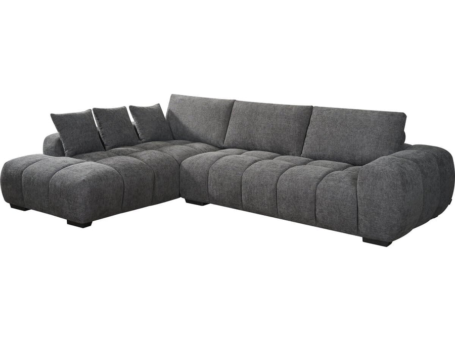 Habitat et Jardin Canapé d'angle Tissu Monceau - 3 Places - Gris
