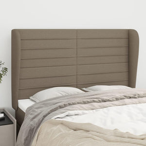 INLIFE Tête de lit avec Oreilles Taupe 147x23x118/128 cm TissuMeubles,Lits & Accessoires,Têtes et Pieds de lit-44.99 lb-Taupe-56926
