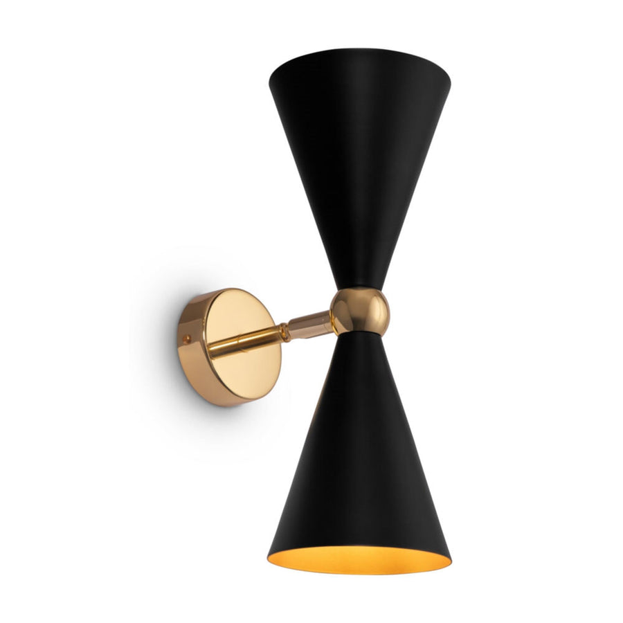 MAYTONI DECORATIVE LIGHTING Applique Murale Moderne Vesper, en Métal, Noir et Or, IP20, 2 ampoules excl. 2xE14 40W 230V. MAYTONI DECORATIVE LIGHTING Applique Murale Moderne Vesper, en Métal, Noir et Or, IP20, 2 ampoules excl. 2xE14 40W 230V.