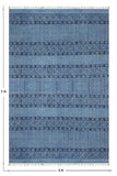 Tapis en coton imprimé à la main Motif géométrique bleu roi 0,5 cm d'épaisseur Fait à la main Utilisation intérieure ou extérieure Pour salon, chambre à coucher, salle à manger