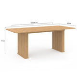 IDMarket - Table à Manger Extensible Rectangle Juliette 6-10 Personnes Pieds Lattes tasseau Bois Coloris chêne 160-200cm