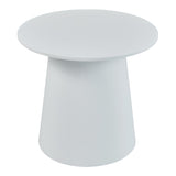 [en.casa] Table Basse Polyvalente Petite Meuble d'Appoint Ronde Design Bout de Canapé Support de Plantes Table de Chevet Moderne pour Salon Chambre Séjour Entrée MDF 40 x 44 cm Blanc