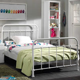 Vipack NYBE1214 Bed, Metal, White, 211,2x128x112 cm