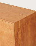 UNIQKA - Kyoto - Buffet Vintage en Teck Massif 165 cm - Couleur Marron - Longueur 165 cm - Profondeur 53 cm - Hauteur 80 cm - Bois Authentique, Durable et de Haute qualité