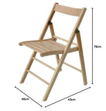 Mueblear 19015 Chaise Pliante Bas Bois Bleu 43 x 46 x 79 cm