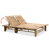 vidaXL Chaise Longue à 2 Places avec Dossier Réglable Transat Bain de Soleil