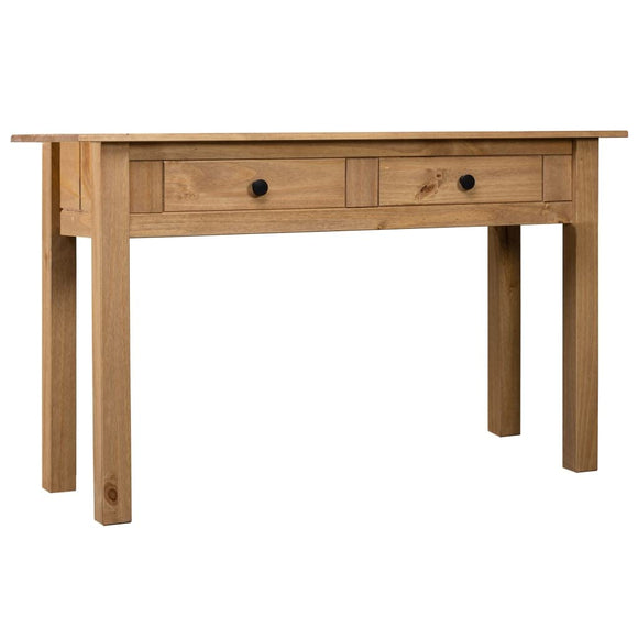 vidaXL Pin Massif Table Console Table d'Entrée Table de Salon Table de Couloir avec 2 Tiroirs Rangement Maison Intérieur 110x40x72 cm