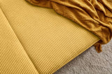 Lisa Design - Canapé d'angle Convertible avec Coffre Réversible Charlie en Velours Côtelé - Canapé Lit - Sofa Jaune 4 Places - Angle Droit - ou Gauche - Salon