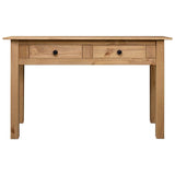 vidaXL Pin Massif Table Console Table d'Entrée Table de Salon Table de Couloir avec 2 Tiroirs Rangement Maison Intérieur 110x40x72 cm