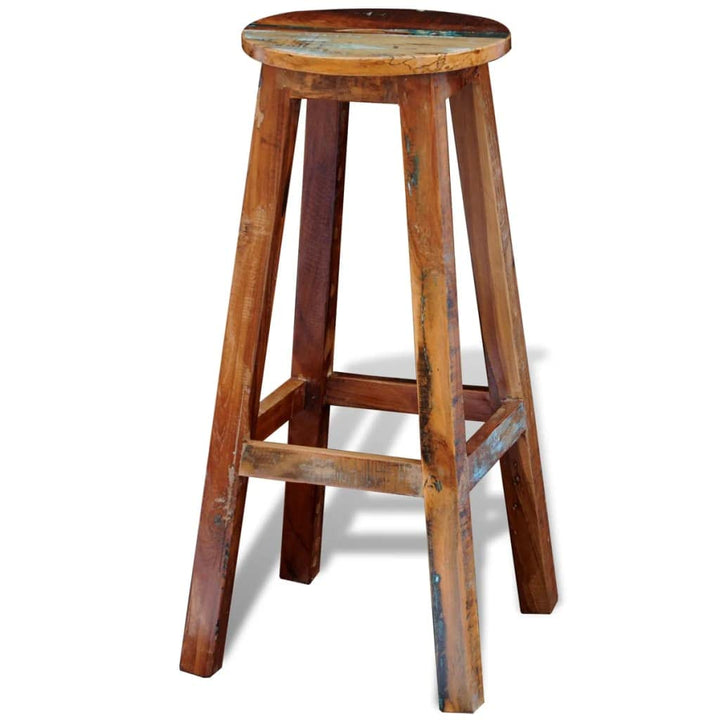 LoogCape Tabouret de bar en bois vieilli massif 75 cm de haut avec repose-pieds, tabouret de comptoir, tabouret de bistrot, tabouret de cuisine, tabouret de cuisine, tabouret de cuisine, salle à LoogCape Tabouret de bar en bois vieilli massif 75 cm de haut avec repose-pieds, tabouret de comptoir, tabouret de bistrot, tabouret de cuisine, tabouret de cuisine, tabouret de cuisine, salle à