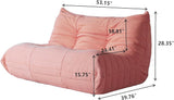 Pouf poire en velours avec chaise longue au coin du feu, chaise d'appoint Togo pour salon, chambre à coucher, salon et bureau 2 places (taille double, couleur : D)