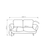 Atlantic Home Collection Ben, canapé 2 Places, Velours, Noir