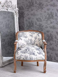 Français Fauteuil Antique Chaise Baroque Toile de Jouy Bergère Fauteuil Rembourré cat660g33 Palazzo Exclusif