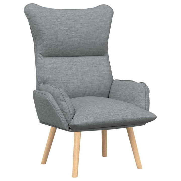 vidaXL Fauteuil Gris Clair 69 x 74 x 93 cm Tissu, Fauteuil, Design Moderne, Polyester Durable, Assise pour Salon, Cozy, Chaise Ergonomique, Cadre en Bois Massif, Style Compact