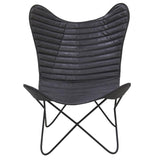Tresice france Fauteuil Butterfly en Cuir Noir