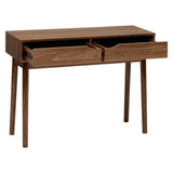 5 five simply smart 5Five - Console SLIDY Marron en Panneau de Fibres de Bois - 100x34x75,5cm - Meuble de Rangement Fonctionnel pour Salon, Entrée, Salle à Manger