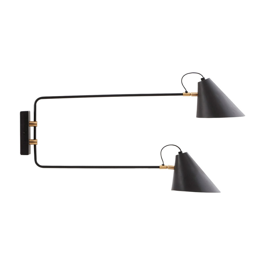 House Doctor Lampe murale Club double Noir/blanc 81 x 20 cm House Doctor Lampe murale Club double Noir/blanc 81 x 20 cm