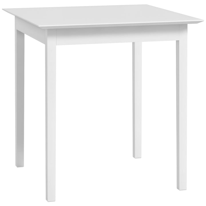 HOMCOM Table de Cuisine Table de Salle à Manger carrée pour 2 Personnes, Table de Salon en Bois Massif, pour Cuisine, Salle à Manger, Blanc, 75 x 75 x 76 cm HOMCOM Table de Cuisine Table de Salle à Manger carrée pour 2 Personnes, Table de Salon en Bois Massif, pour Cuisine, Salle à Manger, Blanc, 75 x 75 x 76 cm