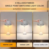 Lampe de table LED rouge foncé en forme de pot de fleurs – Lampe de bureau tactile sans fil à intensité variable avec batterie – 3 modes de luminosité – Lumière décorative rétro pour chambre à