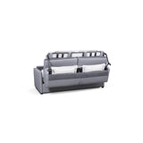 LOUNGITUDE - Agathe - Canapé Convertible - Express - 3 Places - Véritable Matelas - en Tissu - Gris Clair -L178cm