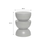 sweeek - Table d'appoint. Bout de canapé. Table de Chevet en métal. Bleu. Coumba. Ø32 x H 46.5cm