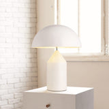 Lampe Champignon Moderne LED Lampe de Chevet Lampea Poser Protection Yeux Bureau Chambre Salon Hôtel Métallique 28x40CM,White