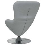 vidaXL Fauteuil œuf Gris Clair 63 x 73 x 90 cm Tissu, Salon, Chaise œuf pivotante Moderne, Meubles de Luxe pour Assise intérieure, Fauteuil élégant et Solution de Confort