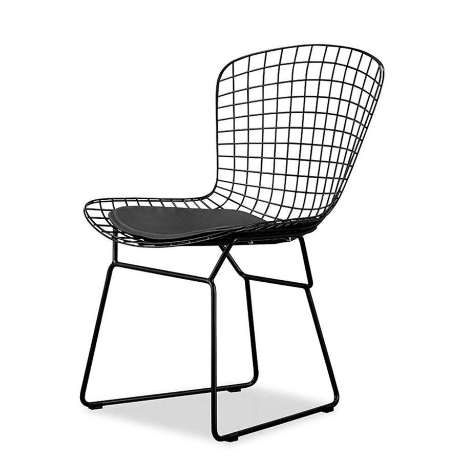 Chaise Chaise nordique ajourée en fer Chaise en cuivre rose vintage (Color : Black)