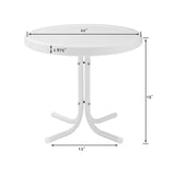 Crosley Furniture Griffith en métal 101,6 cm Table de Salle à Manger en Blanc en Finition