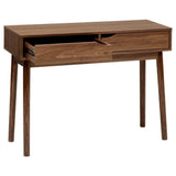 5 five simply smart 5Five - Console SLIDY Marron en Panneau de Fibres de Bois - 100x34x75,5cm - Meuble de Rangement Fonctionnel pour Salon, Entrée, Salle à Manger
