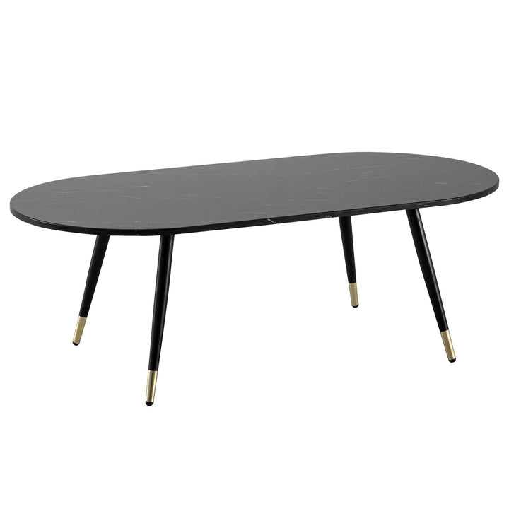 FineBuy Table basse, 120 x 60 x 41,5 cm, aspect marbre, moderne, design moderne, table de salon avec structure en métal, grande table d FineBuy Table basse, 120 x 60 x 41,5 cm, aspect marbre, moderne, design moderne, table de salon avec structure en métal, grande table d'appoint pour le salon, noire