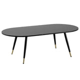 FineBuy Table basse, 120 x 60 x 41,5 cm, aspect marbre, moderne, design moderne, table de salon avec structure en métal, grande table d'appoint pour le salon, noire