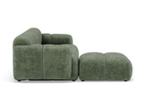 Lisa Design - Grace - canapé modulable d'angle réversible 4 Places en Velours texturé, Vert Sauge