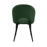 SVITA Hailey Lot de 2 chaises de Salle à Manger fauteuils de Cuisine tapissés Velours Vert foncé