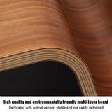 MESCXTY Table Basse incurvée en Bois, Table Moderne et Tendance avec Rangement, côté créatif pour Salon, Porte-revues (111 x 71 x 28 cm, Noyer)