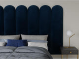 Pascal MORABITO - Panneaux muraux tête de lit - 210 cm - Velours - Bleu - JAPI de Pascal Morabito