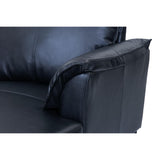Furnhouse Ibbe Design - Canapé d'angle 3 places - En forme de L - Revêtement en cuir véritable - Ressorts ensachés - Rembourré - Pour le salon - Noir